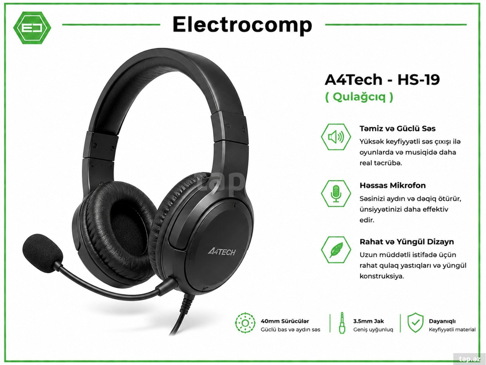 Qulaqlıq A4Tech HS-19 Gaming Headset