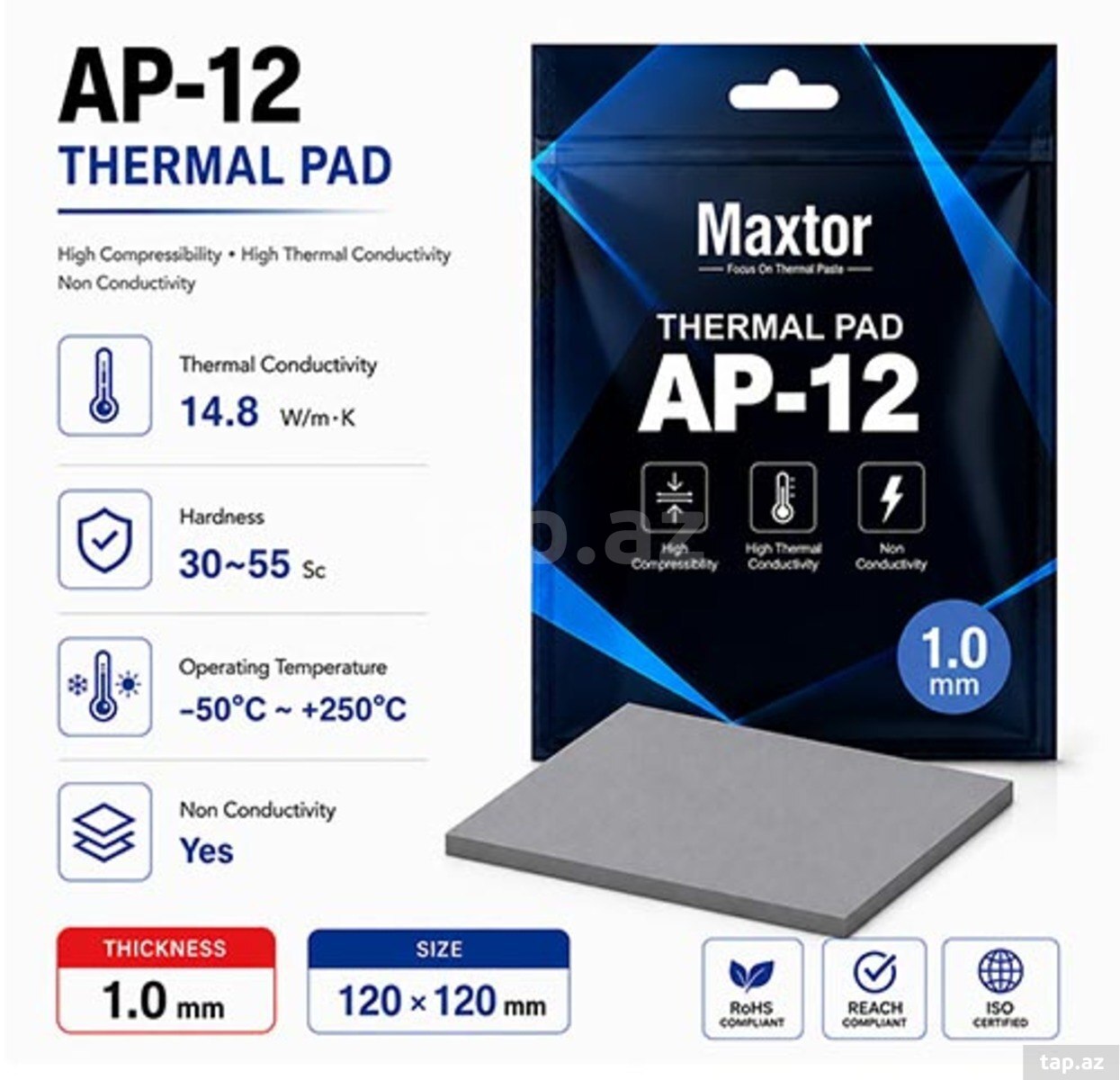 Maxtor AP-12 Thermal Pad 1mm Original (120x120mm)