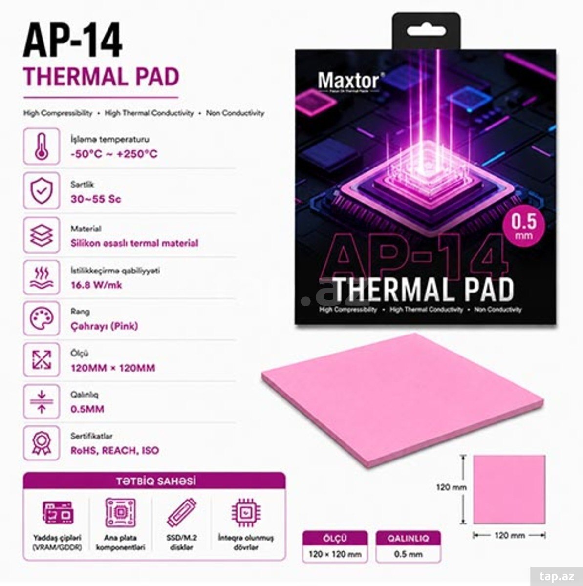 Maxtor AP-14 Thermal Pad 0.5mm Original (120x120mm)