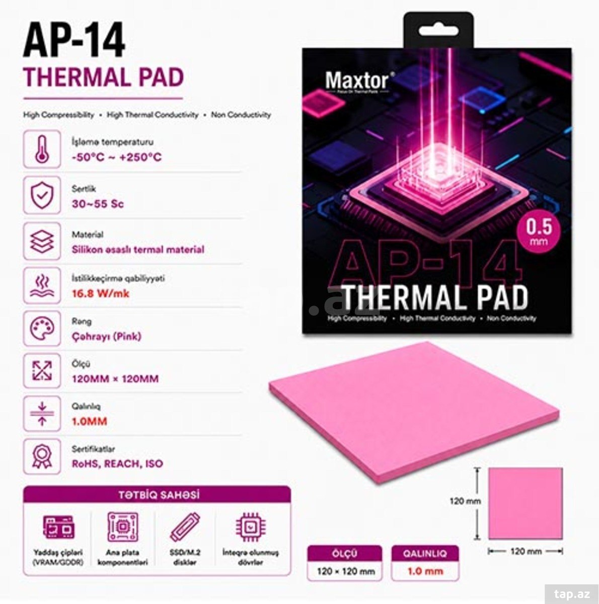 Maxtor AP-14 Thermal Pad 1mm Original (120x120mm)