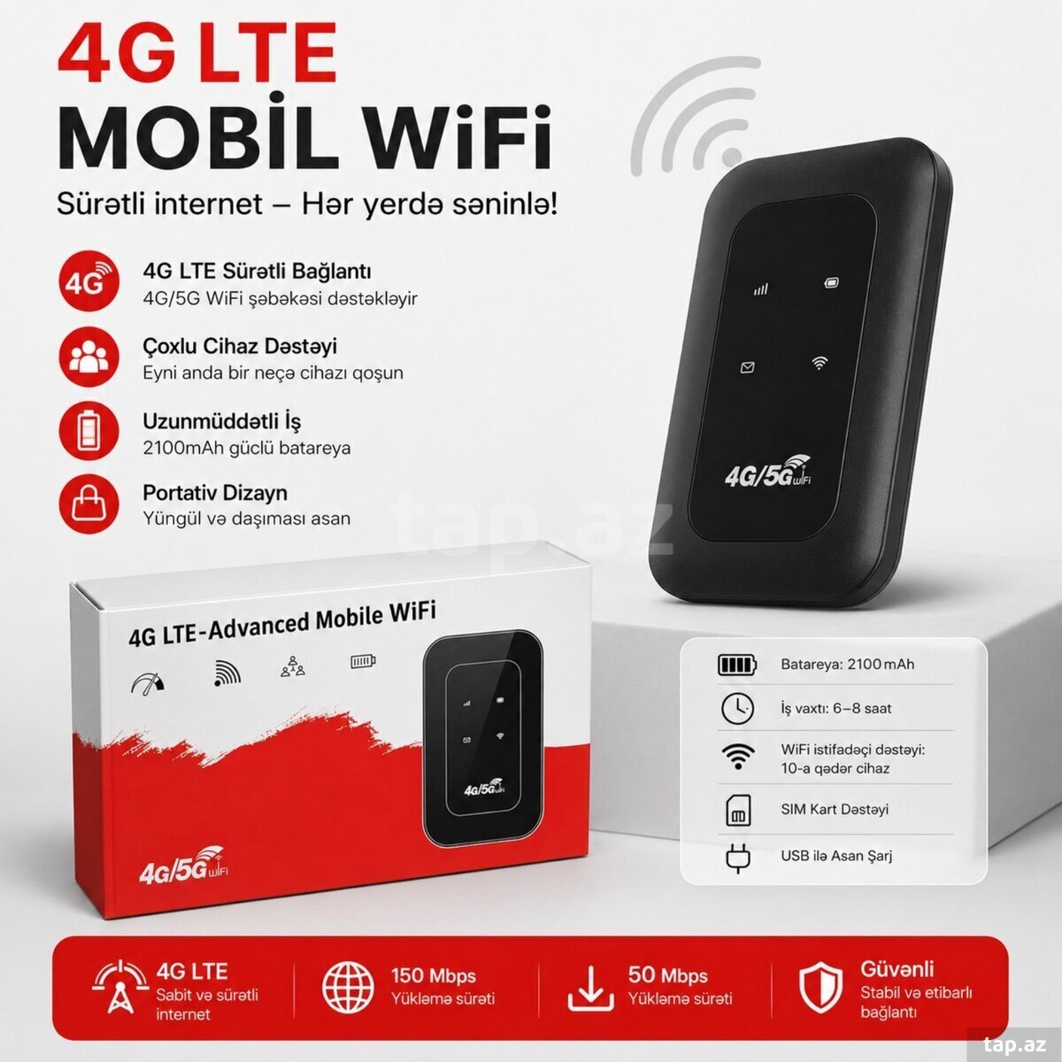 4G LTE Mobil WiFi MF800