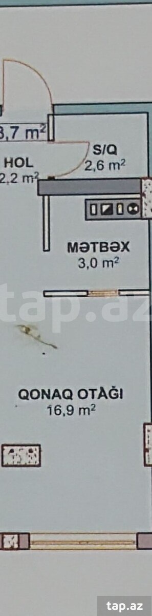1 otaqlı mənzil satılır, Xırdalan