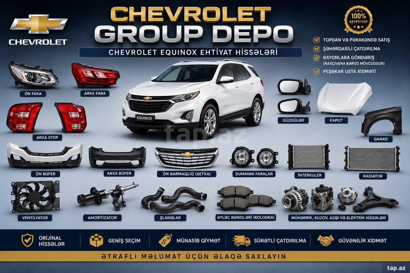 Chevrolet Equinox ehtiyat hissələri