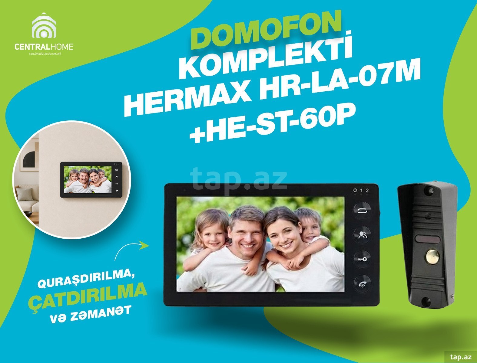 Domofon komplekti Hermax HR-LA-07M+HE-ST-60P