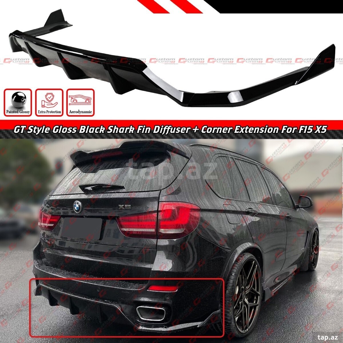 BMW F15 arxa diffuzeri