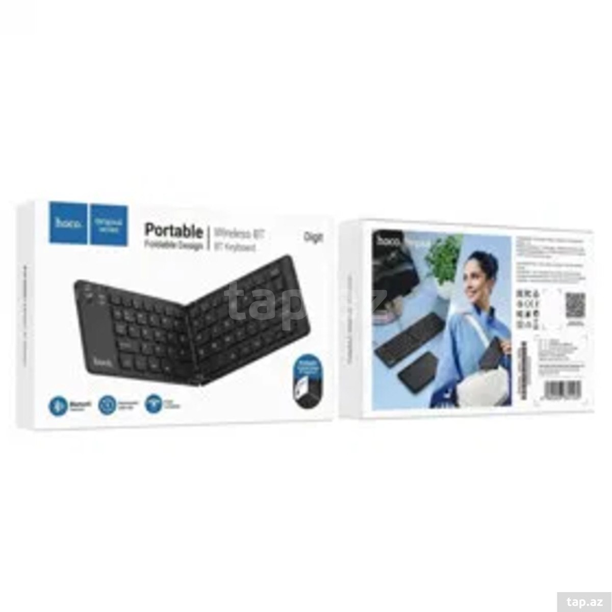 HOCO DI81 Qatlanan Simsiz Bluetooth Klaviatura