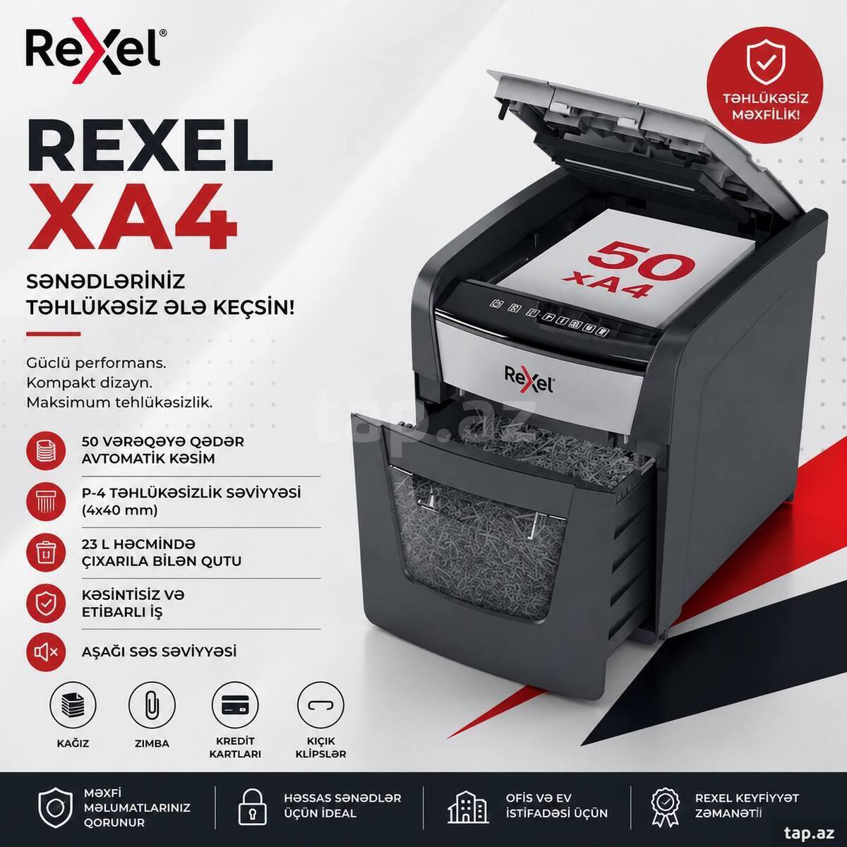 Şreder "Rexel Optimum AutoFeed+ 50X"