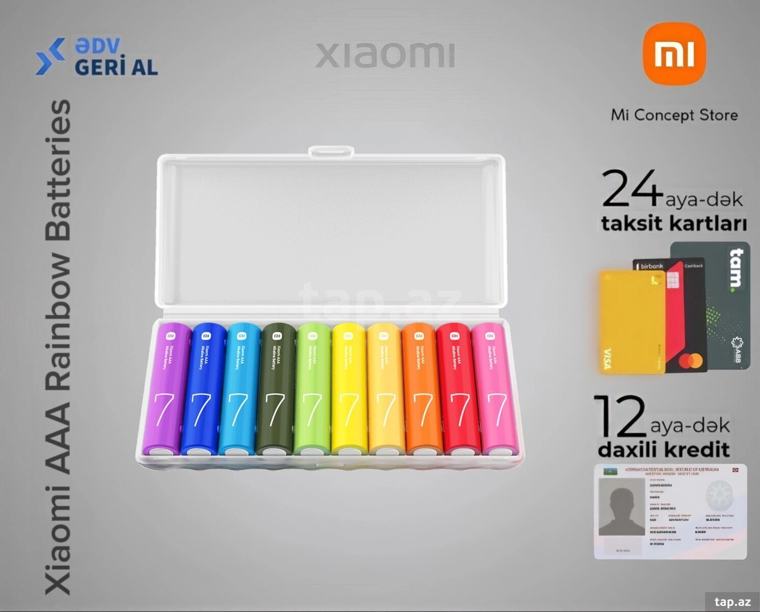 Xiaomi Rainbow Batteries (10 ədəd)