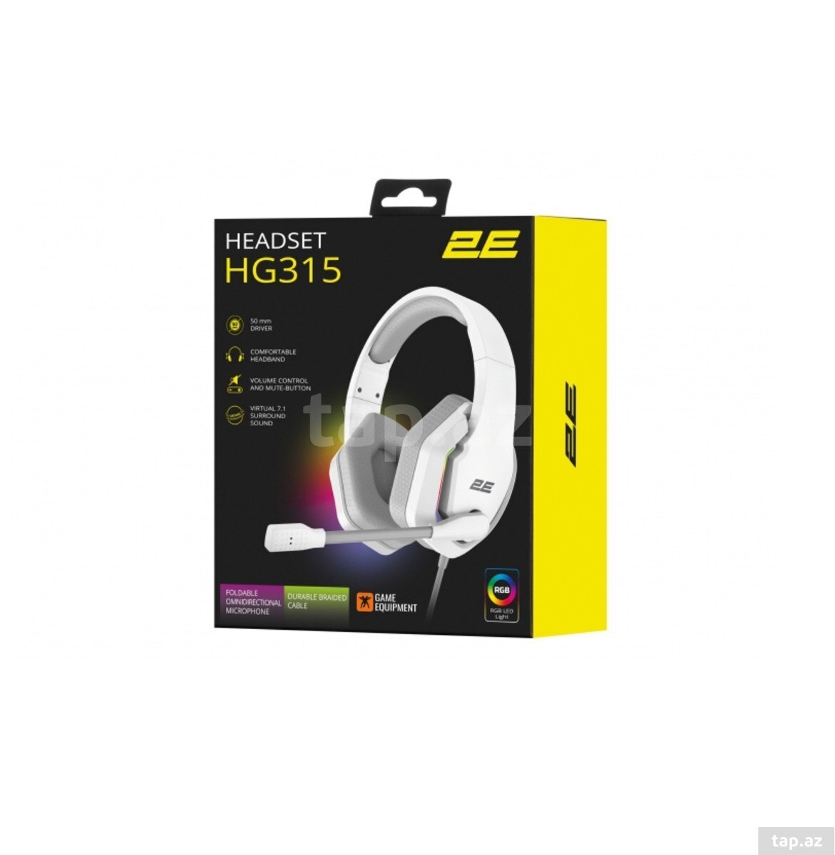 Qulaqlıq "2E Gaming HG315 RGB USB 7.1 White"