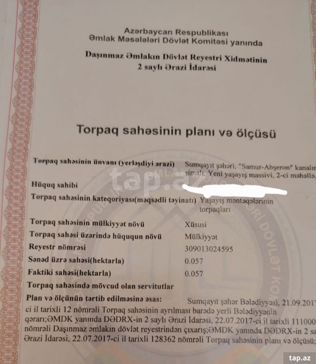 Torpaq satılır, Sumqayıt