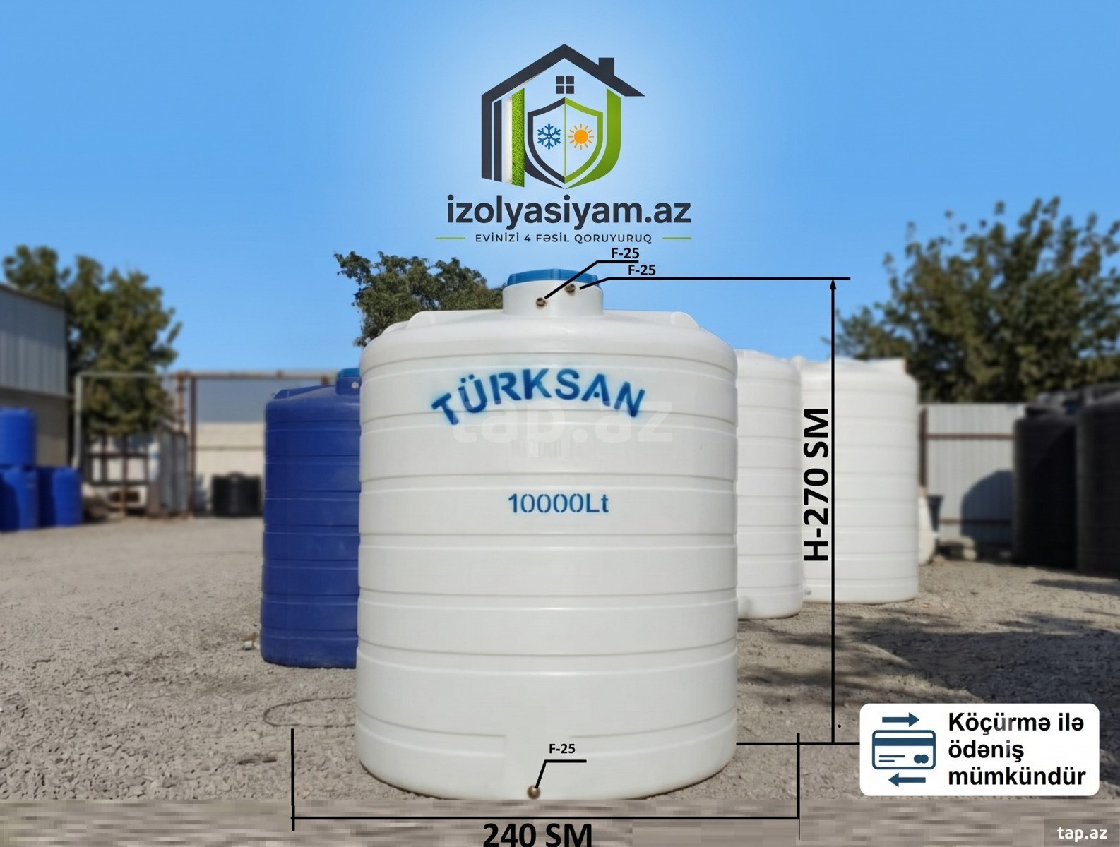 Su çəni Türksan 10 tonluq