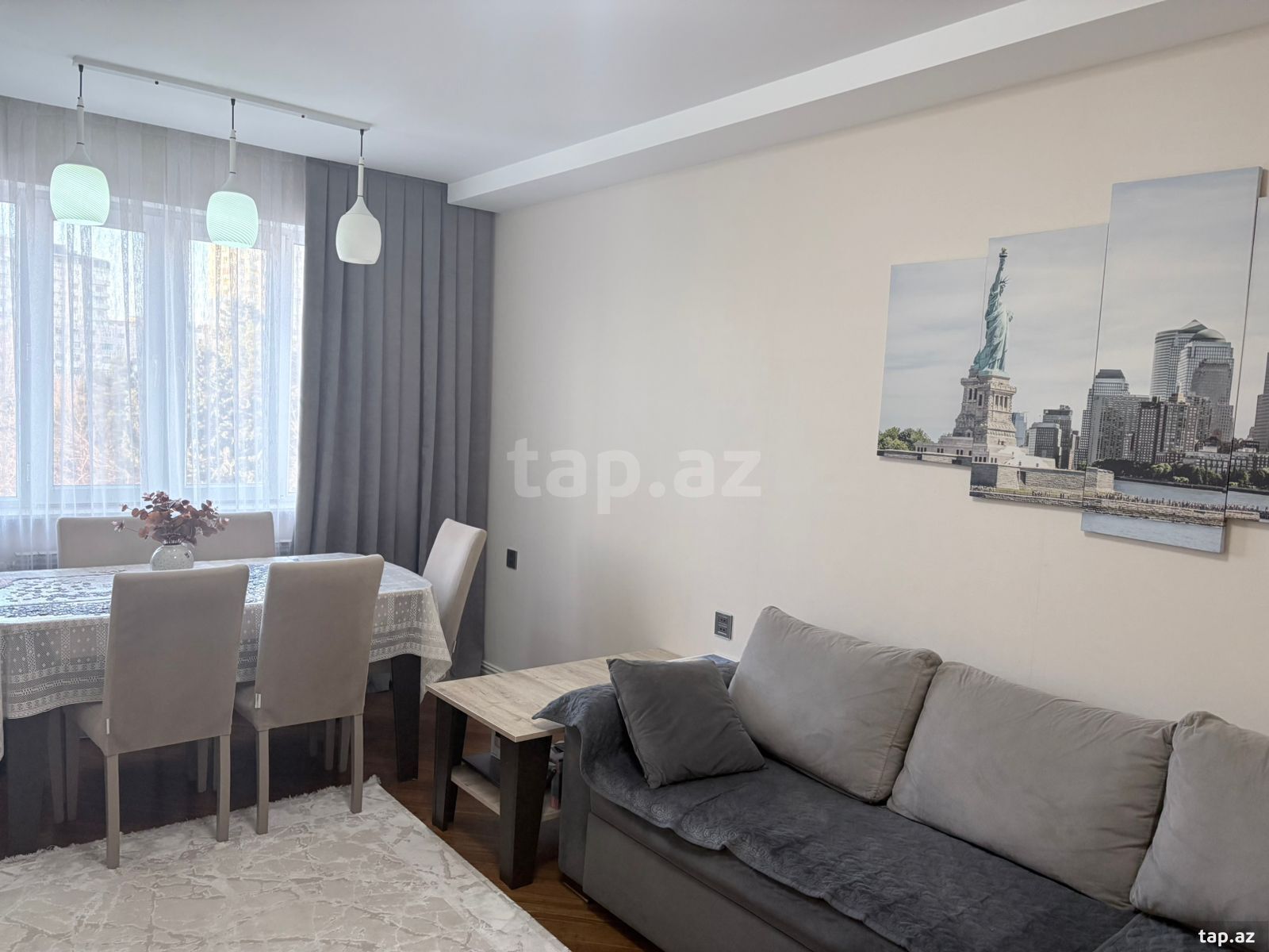3-otaqlı mənzil, Həzi Aslanov m., 80 m²