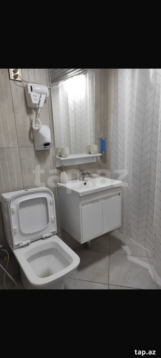 2-otaqlı mənzil kirayə verilir, Səbail r., 55 m²