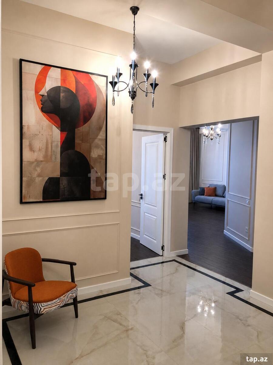 3-otaqlı yeni tikili kirayə verilir, Nəsimi r., 120 m²