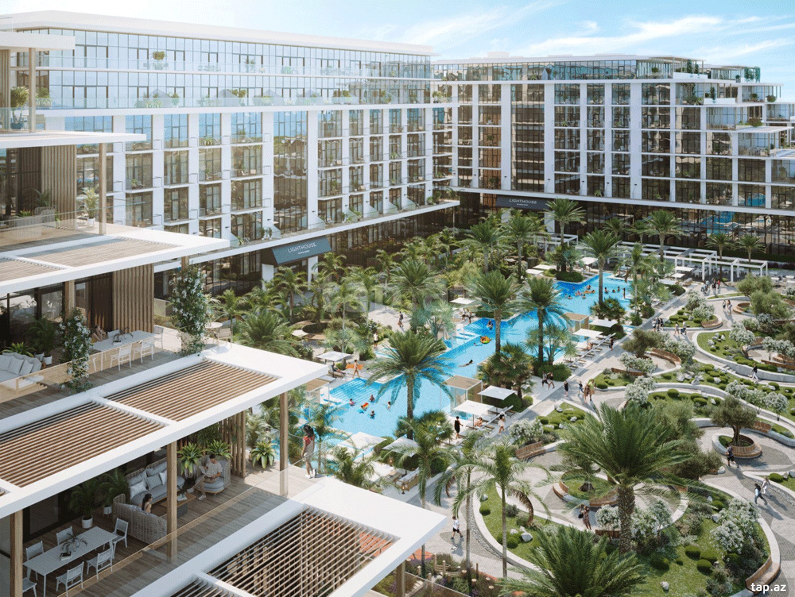1-otaqlı yeni tikili, Sea Breeze, 72 m²