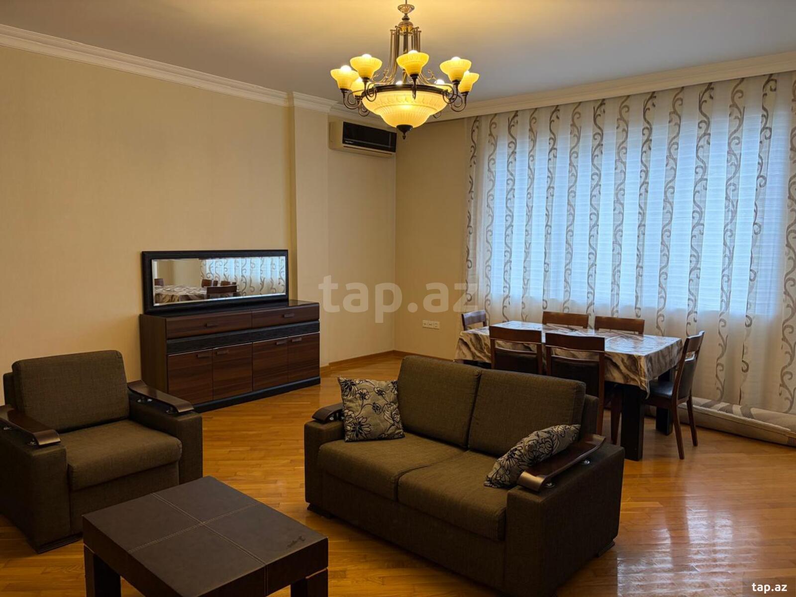 3-otaqlı yeni tikili kirayə verilir, Gənclik m., 150 m²
