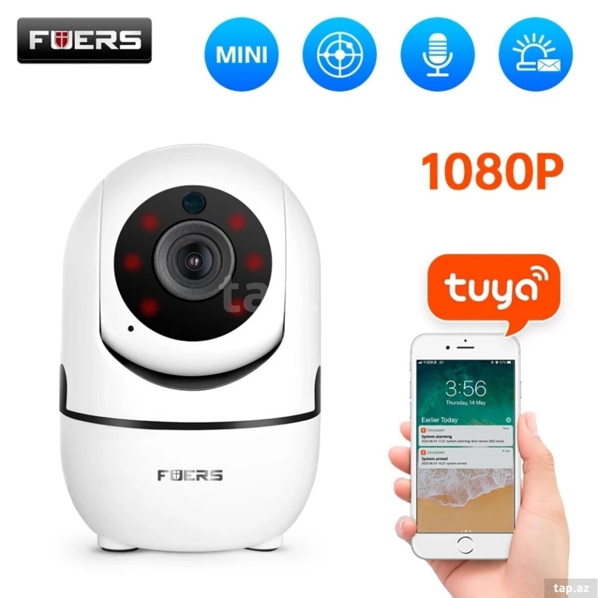 Daxili Wifi simsiz ptz360° kamera 3mp/2k