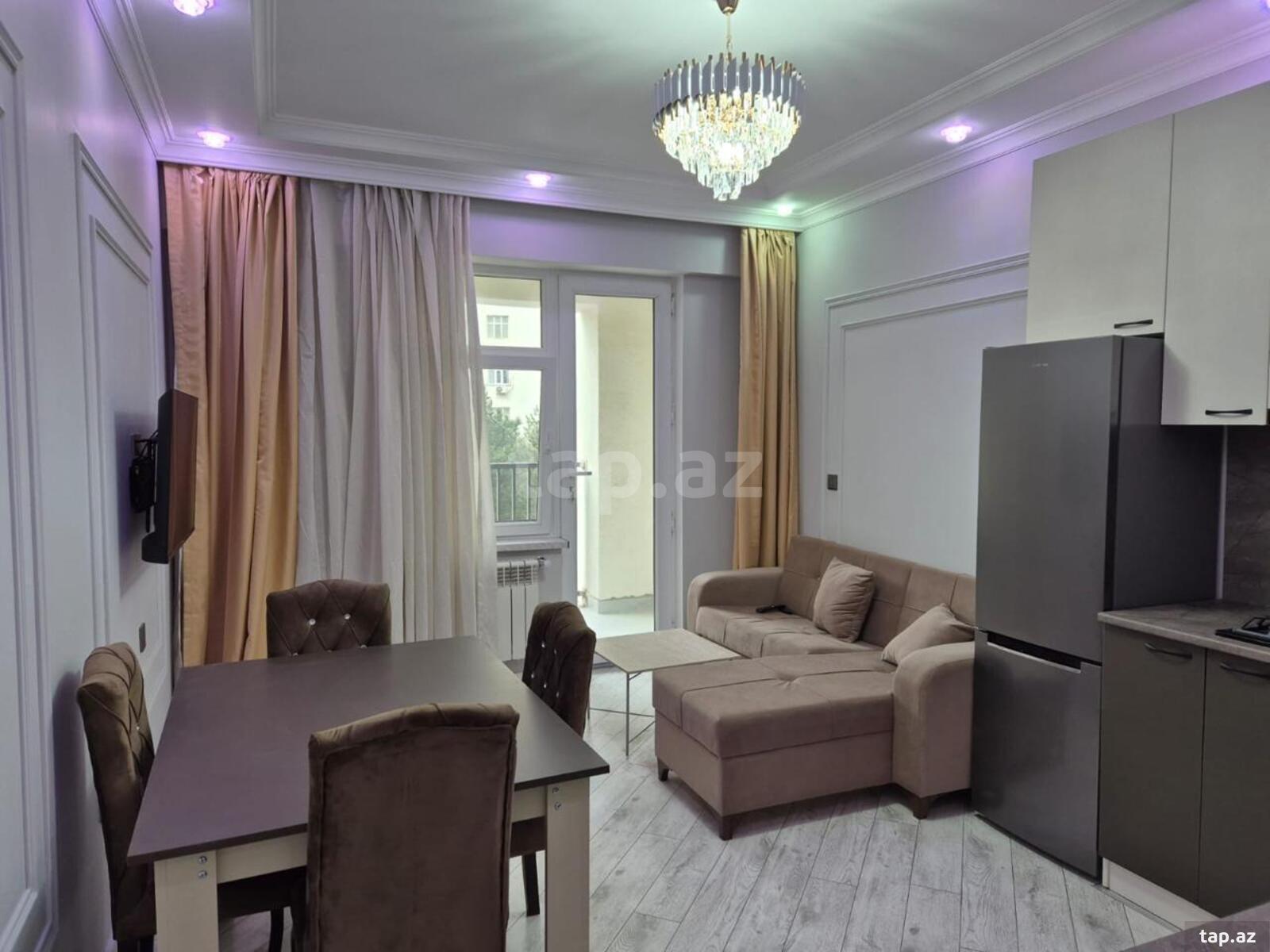 2-otaqlı yeni tikili kirayə verilir, Həzi Aslanov m., 53 m²