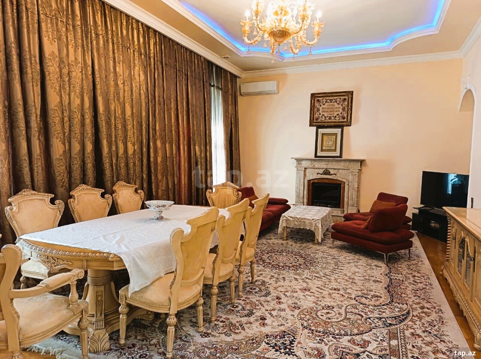 3-otaqlı mənzil kirayə verilir, Səbail r., 150 m²