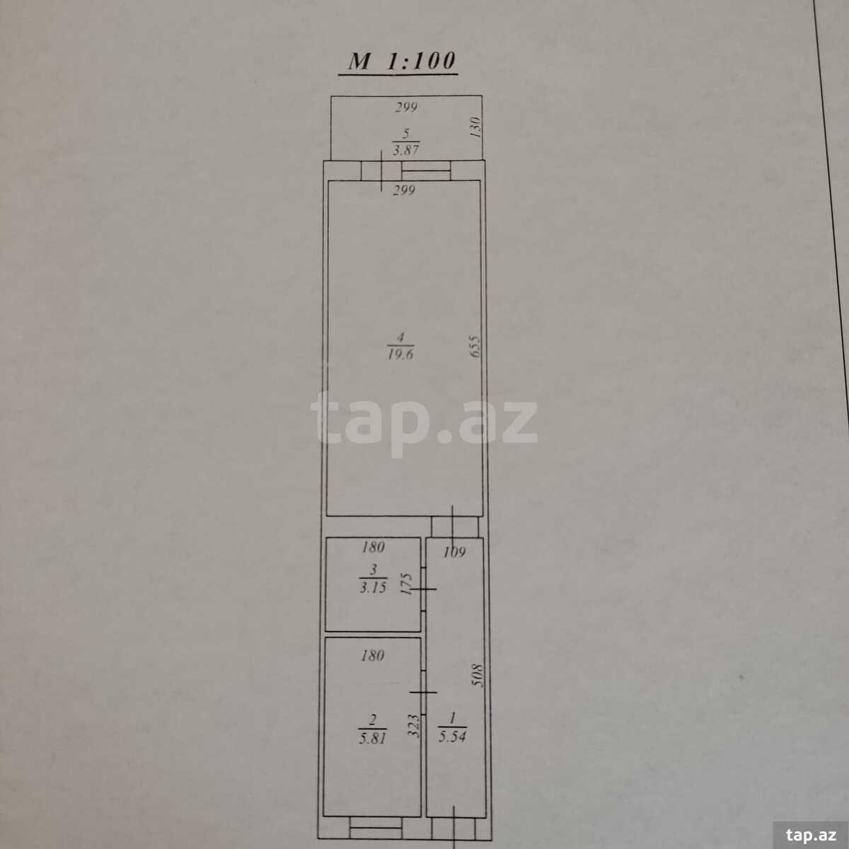 1-otaqlı mənzil, Binəqədi r., 35.25 m²