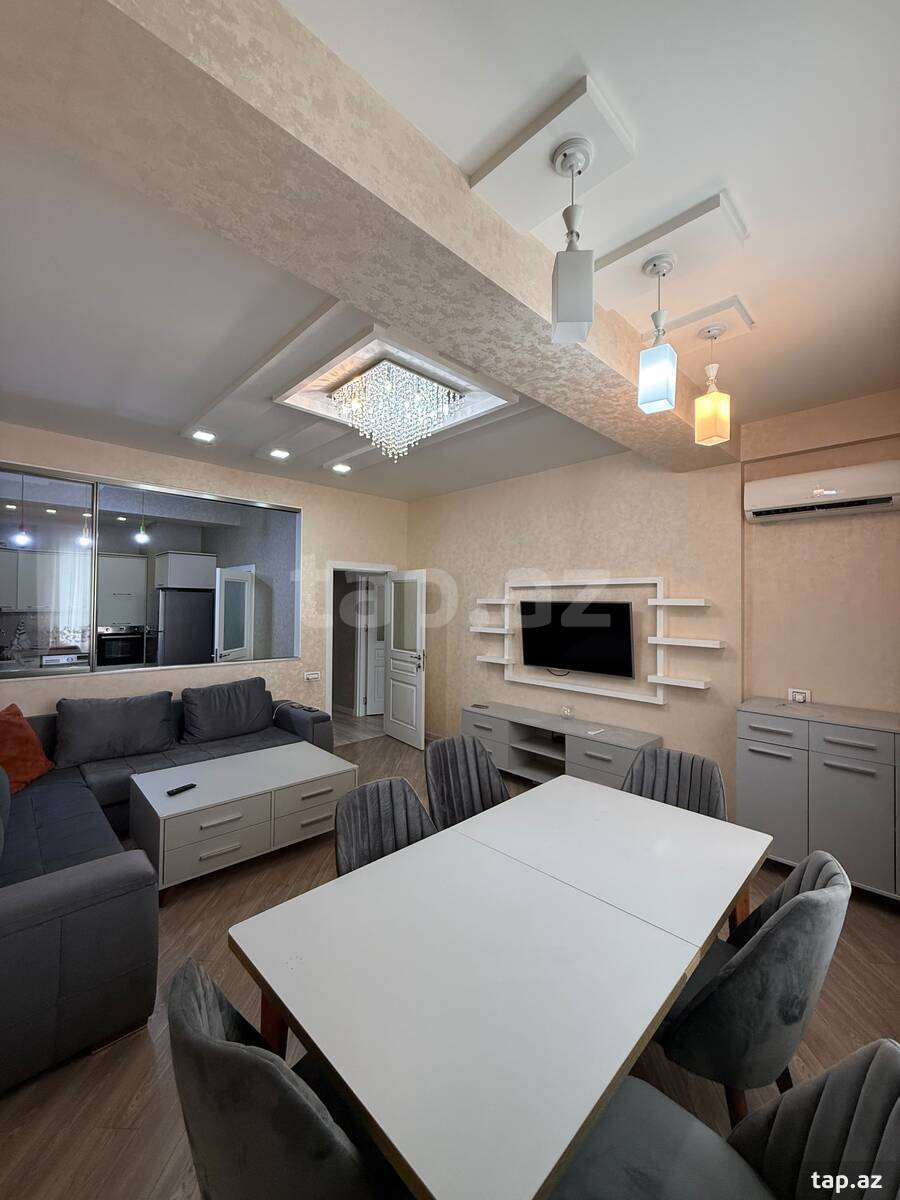 2-otaqlı yeni tikili kirayə verilir, Elmlər Akademiyası m., 75 m²