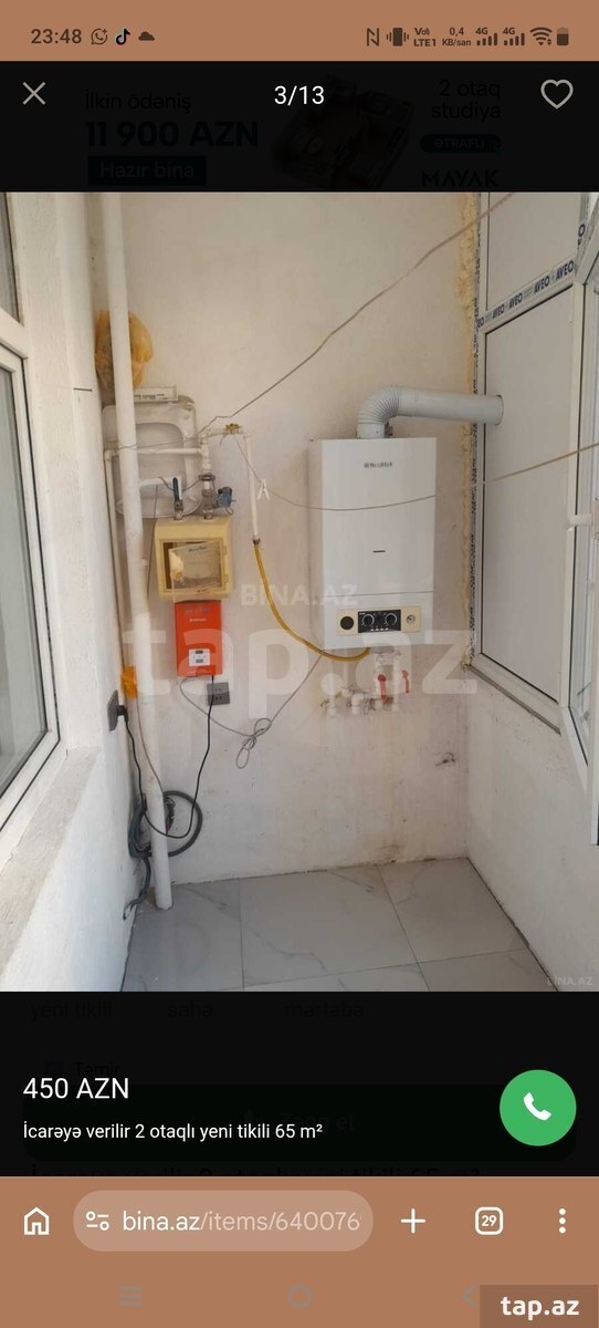 2-otaqlı yeni tikili kirayə verilir, Xırdalan ş., 64 m²