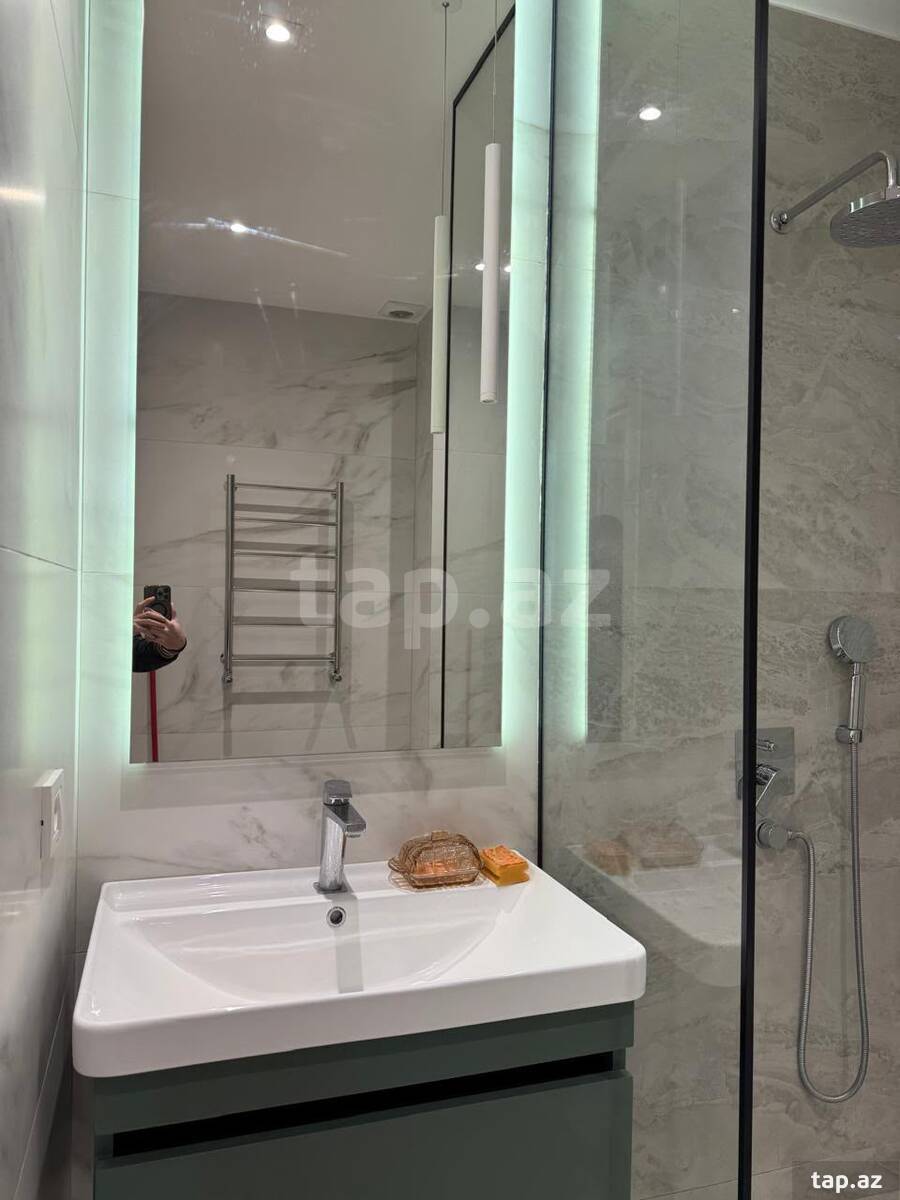 2-otaqlı yeni tikili kirayə verilir, N. Nərimanov r., 65 m²