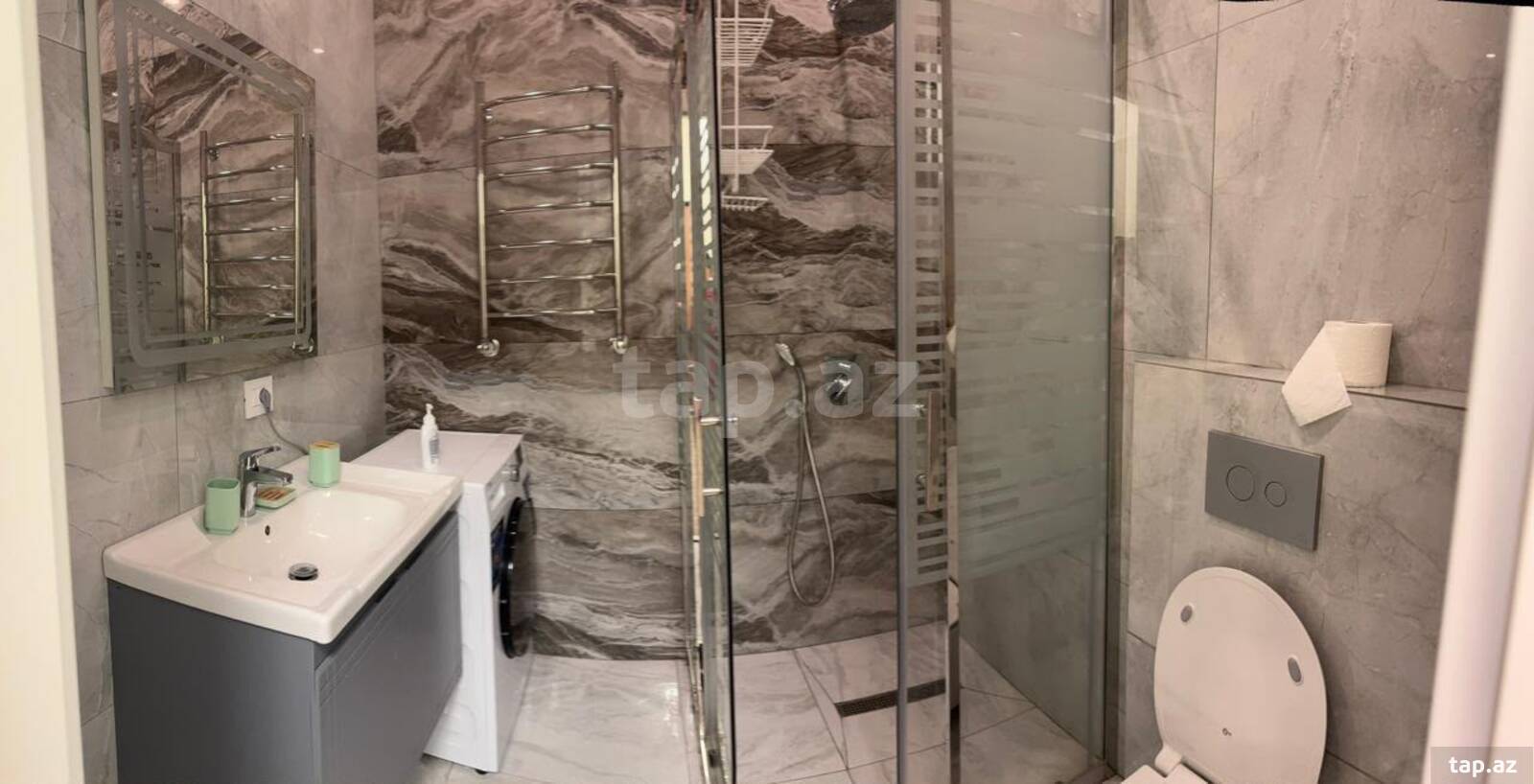 2-otaqlı yeni tikili kirayə verilir, Nəsimi r., 55 m²