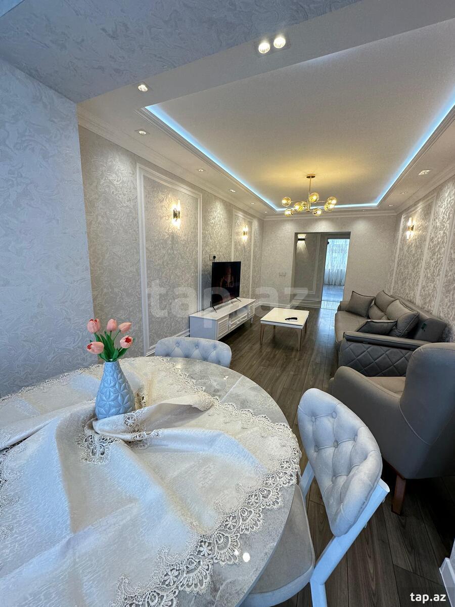 3-otaqlı yeni tikili kirayə verilir, Sahil m., 110 m²