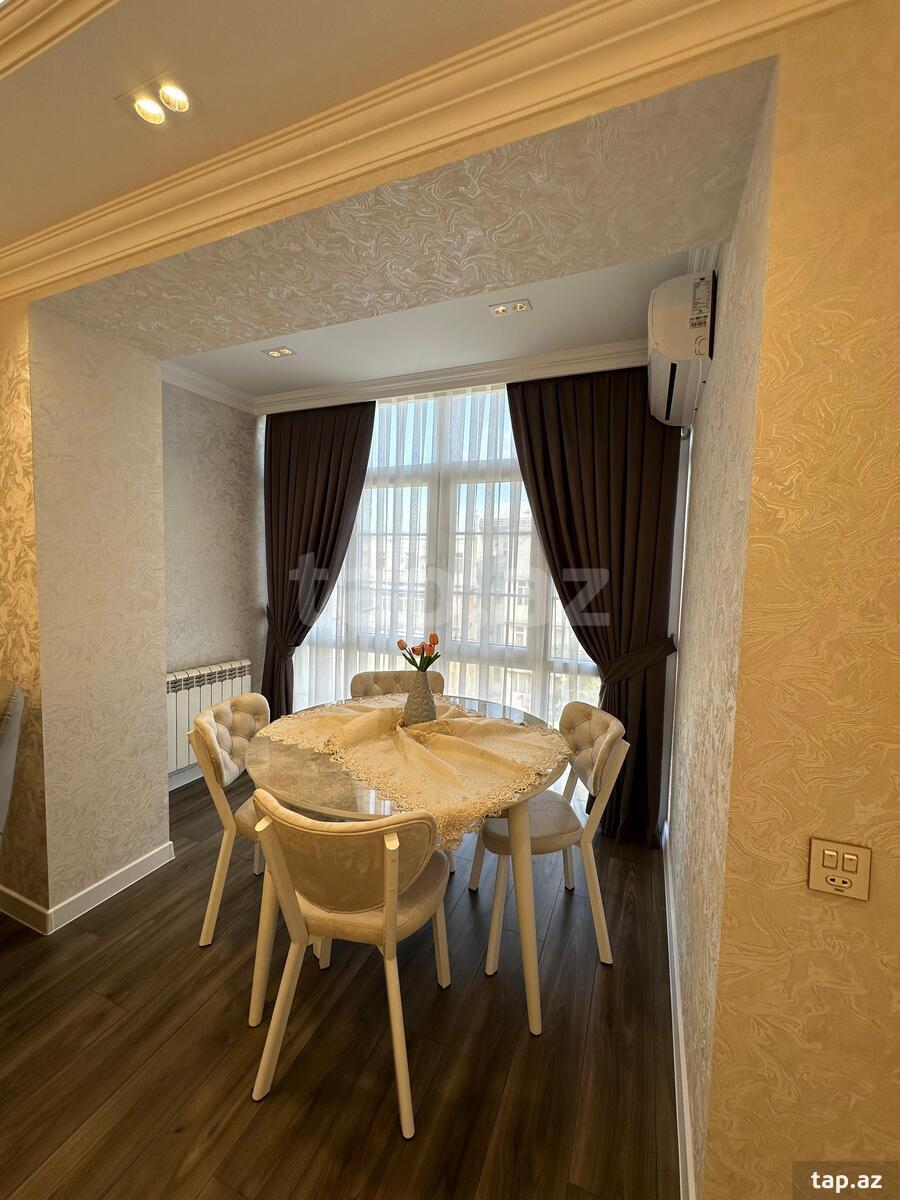 3-otaqlı yeni tikili kirayə verilir, Sahil m., 110 m²