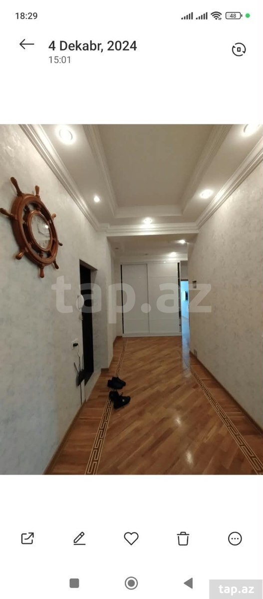 3-otaqlı yeni tikili kirayə verilir, Nəsib bəy Yusifbəyli küç., 130 m²