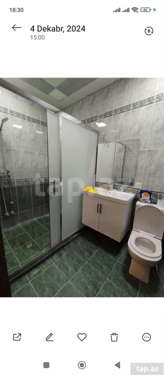 3-otaqlı yeni tikili kirayə verilir, Nəsib bəy Yusifbəyli küç., 130 m²