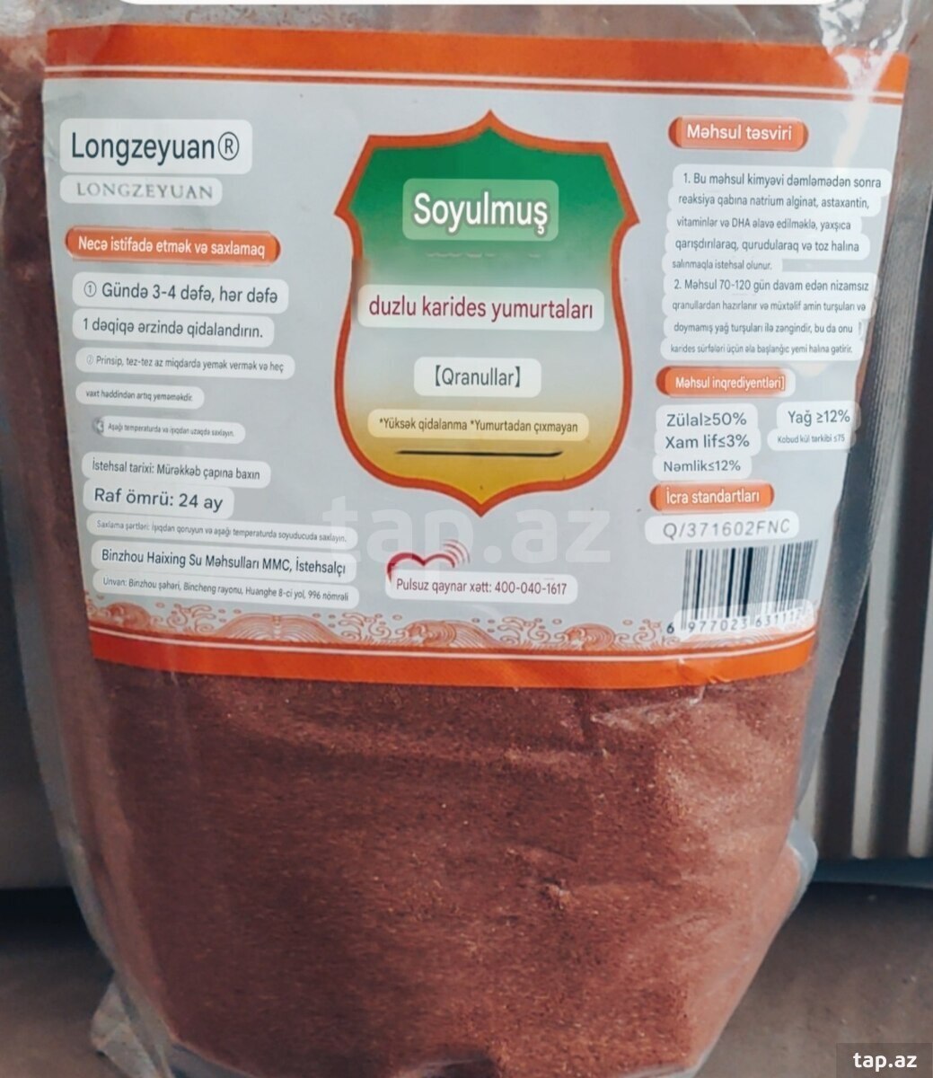 Dekapsulyasiya olunmuş artemia
