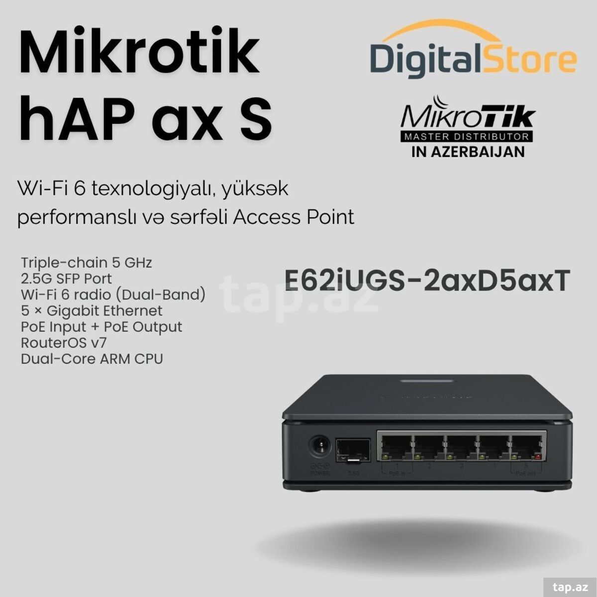 MikroTik hAP ax S E62iUGS-2axD5axT