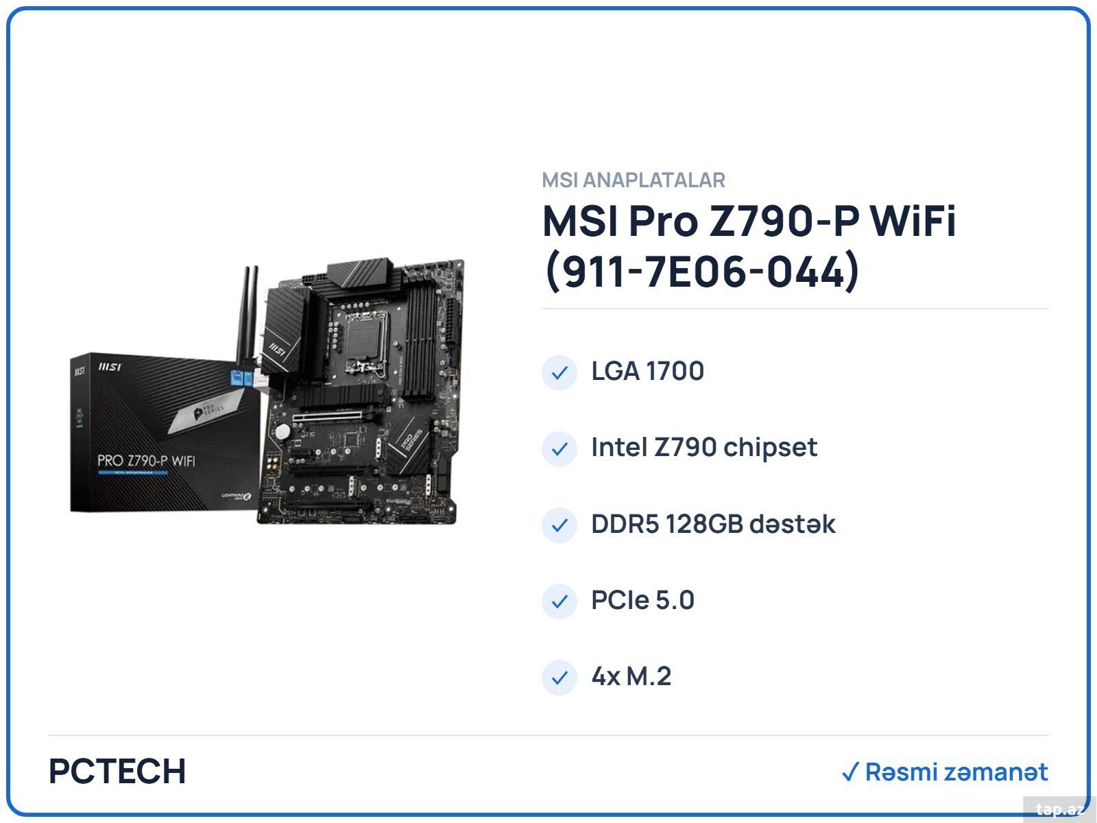 MSI Pro Z790-P WiFi (911-7E06-044) ana plata