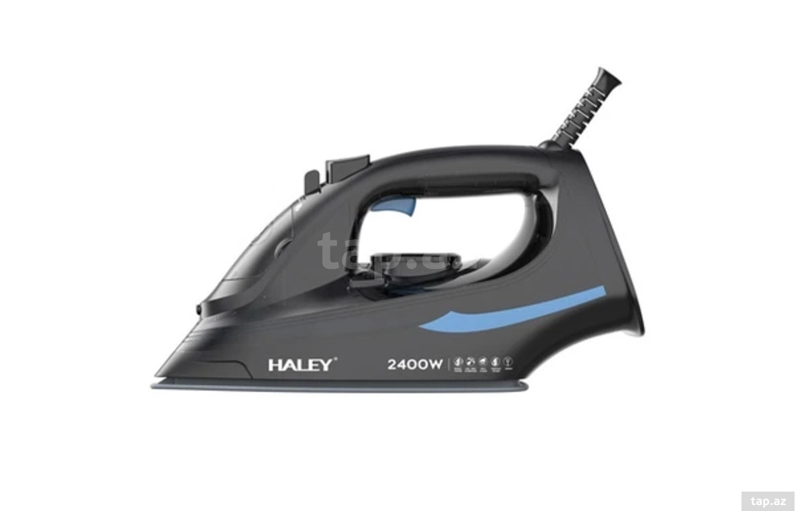 Buxarlı ütü Haley HY-2061 — 2400 W, 350 ml, keramika altlıq — 1