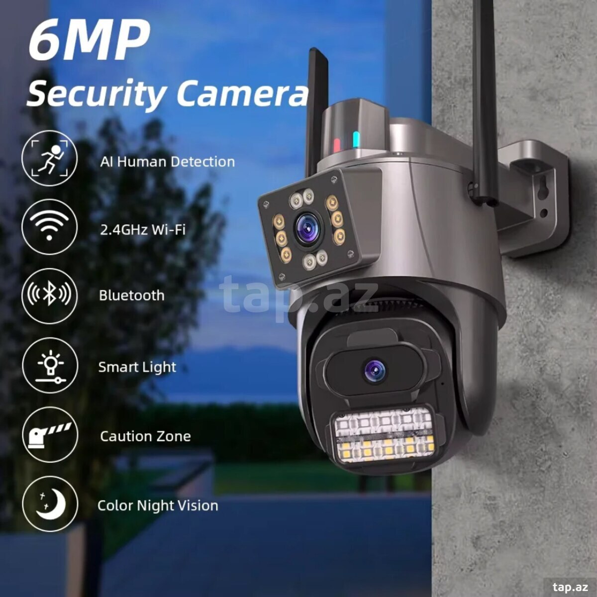 2 kamera WiFi simsiz ptz360° 8mp/4k