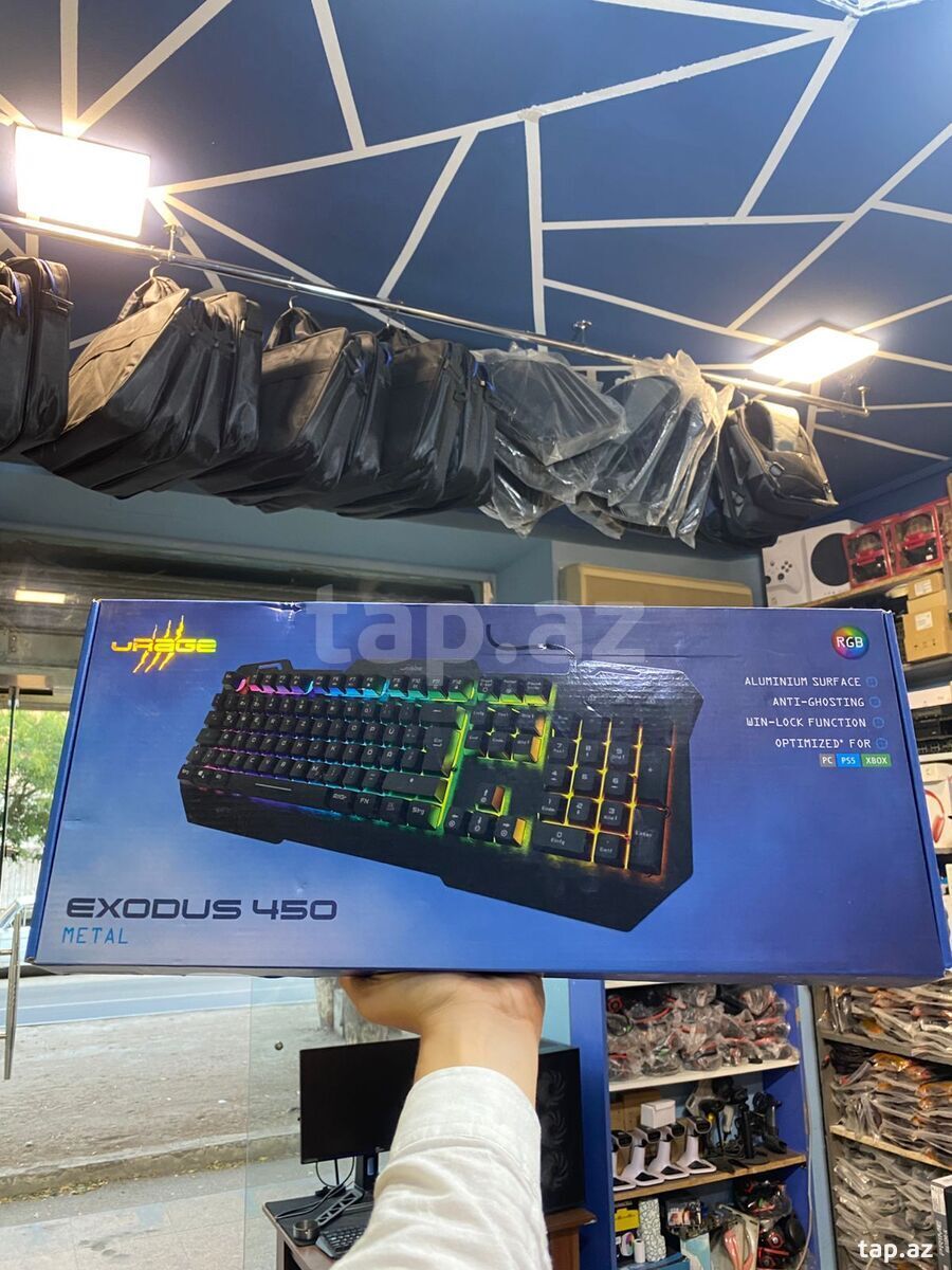 uRage Exodus 450 Metal - Metal Korpuslu RGB Oyun Klavaturası (Gaming Keyboard)
