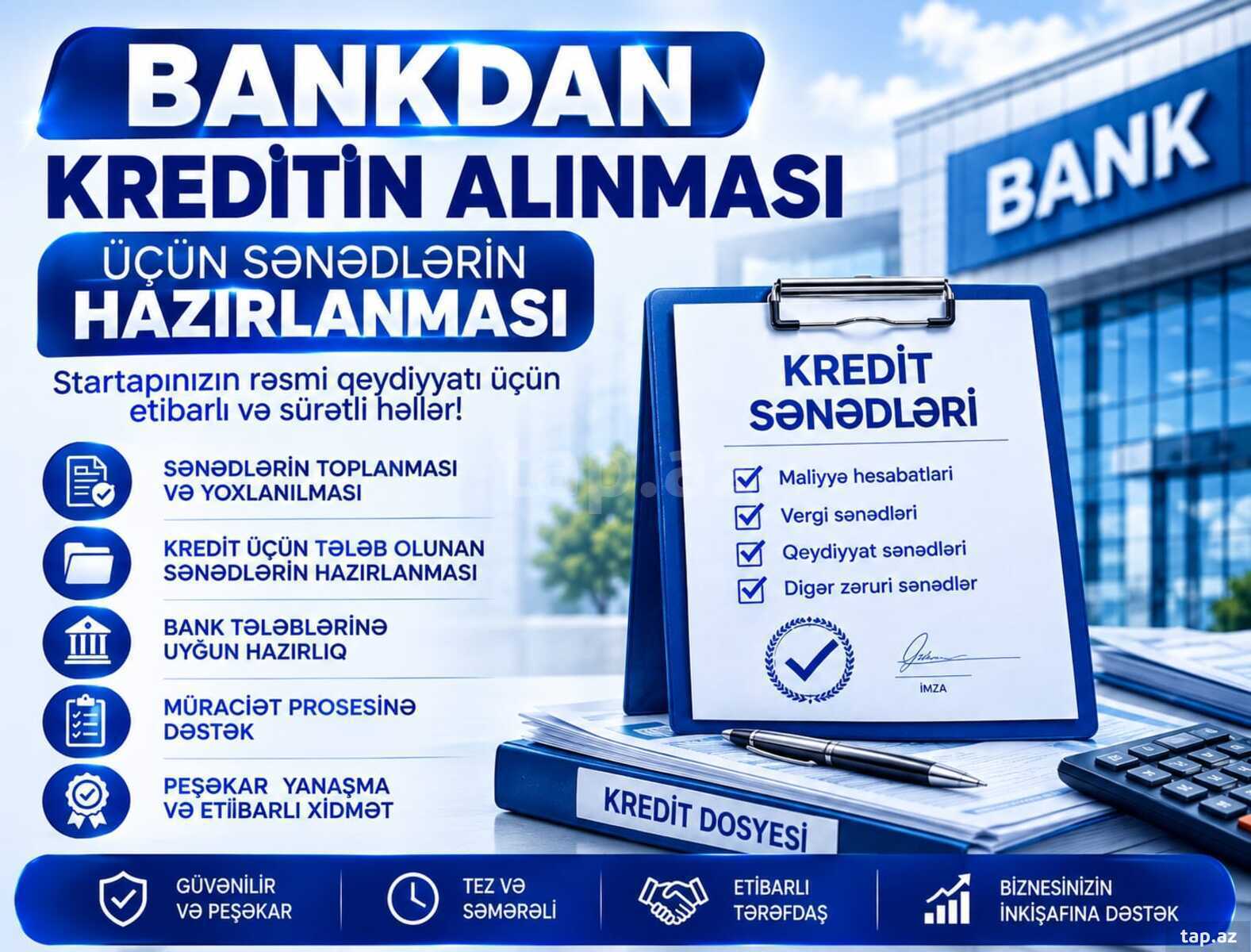 Bank kreditin sənədlərin hazırlanması