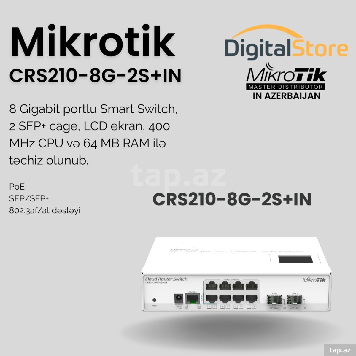 MikroTik CRS210-8G-2S+IN