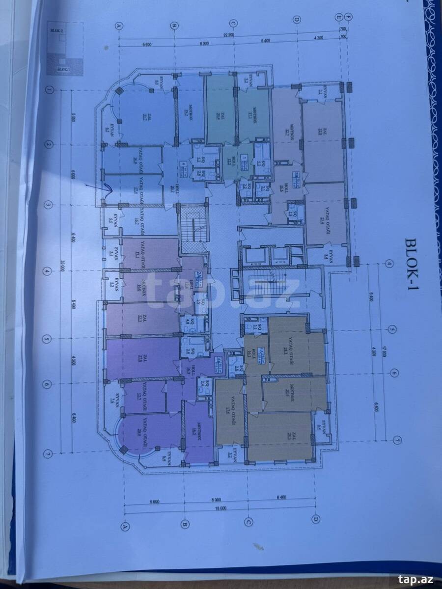 4-otaqlı yeni tikili, Həzi Aslanov qəs., 155 m²