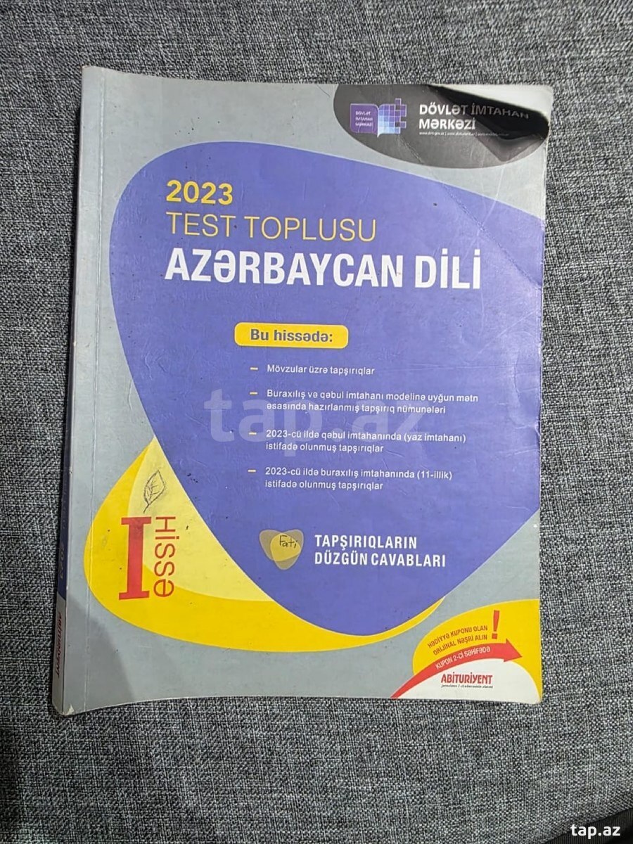 Azərbaycan dili 1-ci hissə test toplusu