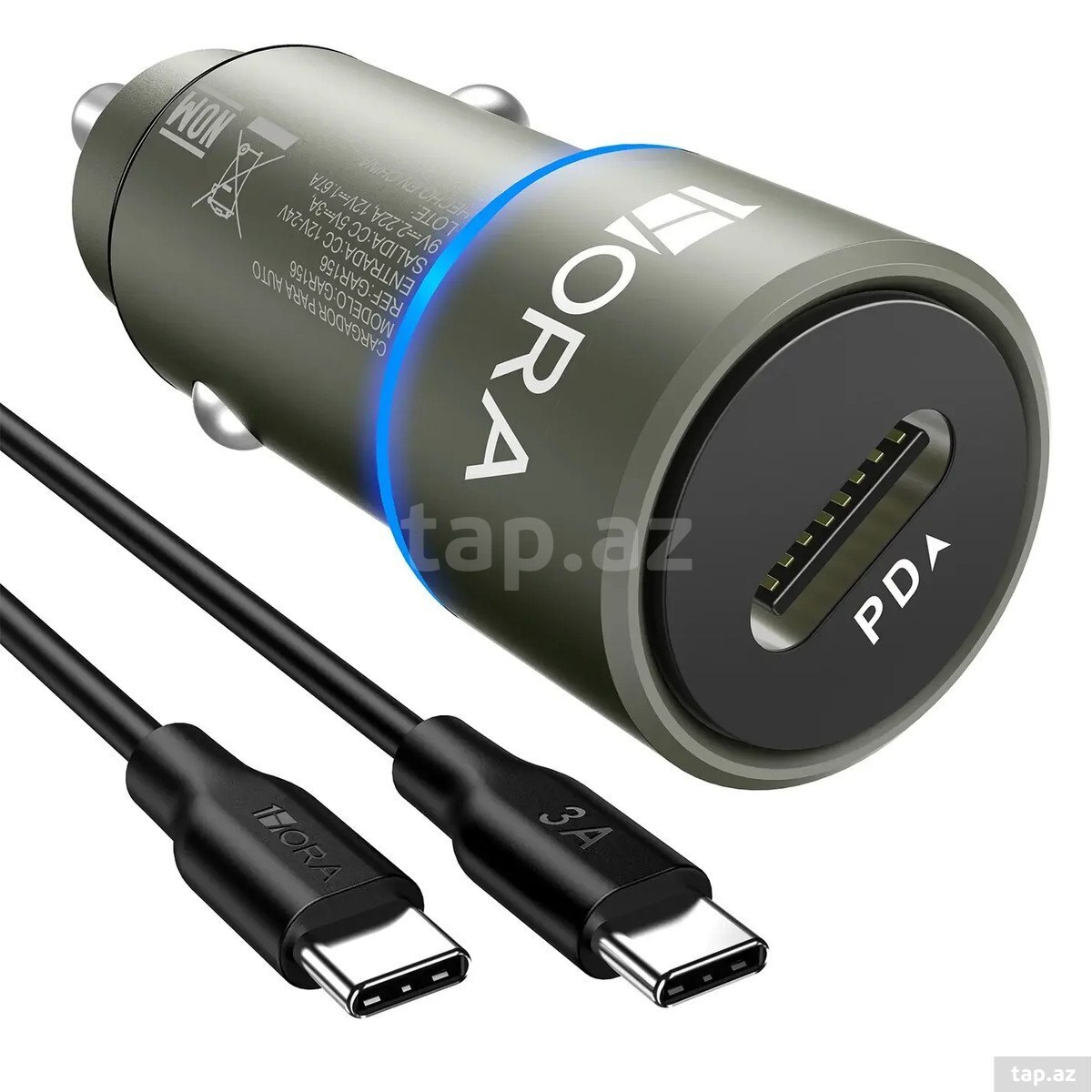1HORA Car Charger Type-C PD20W GAR156G Grey