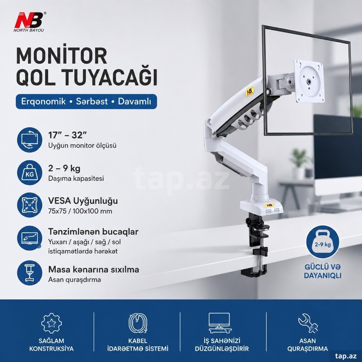 NB F80 / F80 XE Ağ monitor kronşteyni