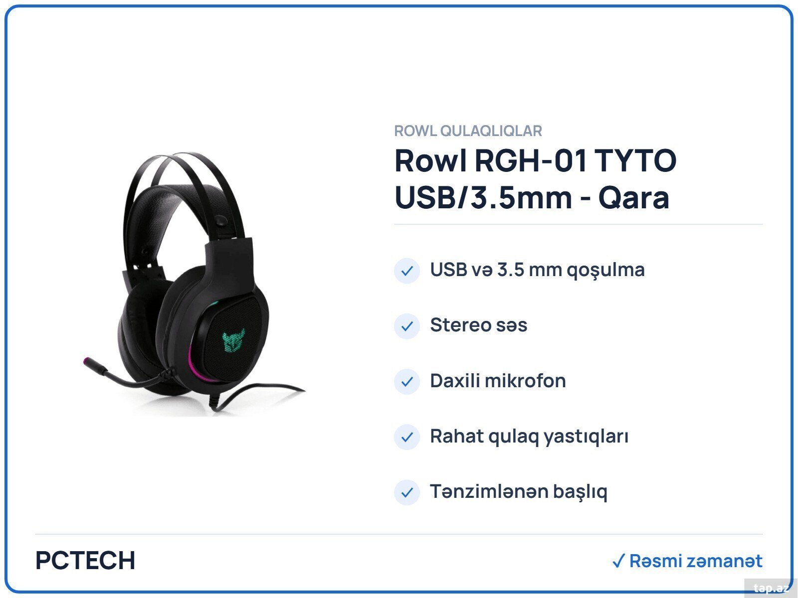 Rowl RGH-01 TYTO USB/3.5mm – Qara (Rowl TYTO RGH-01)