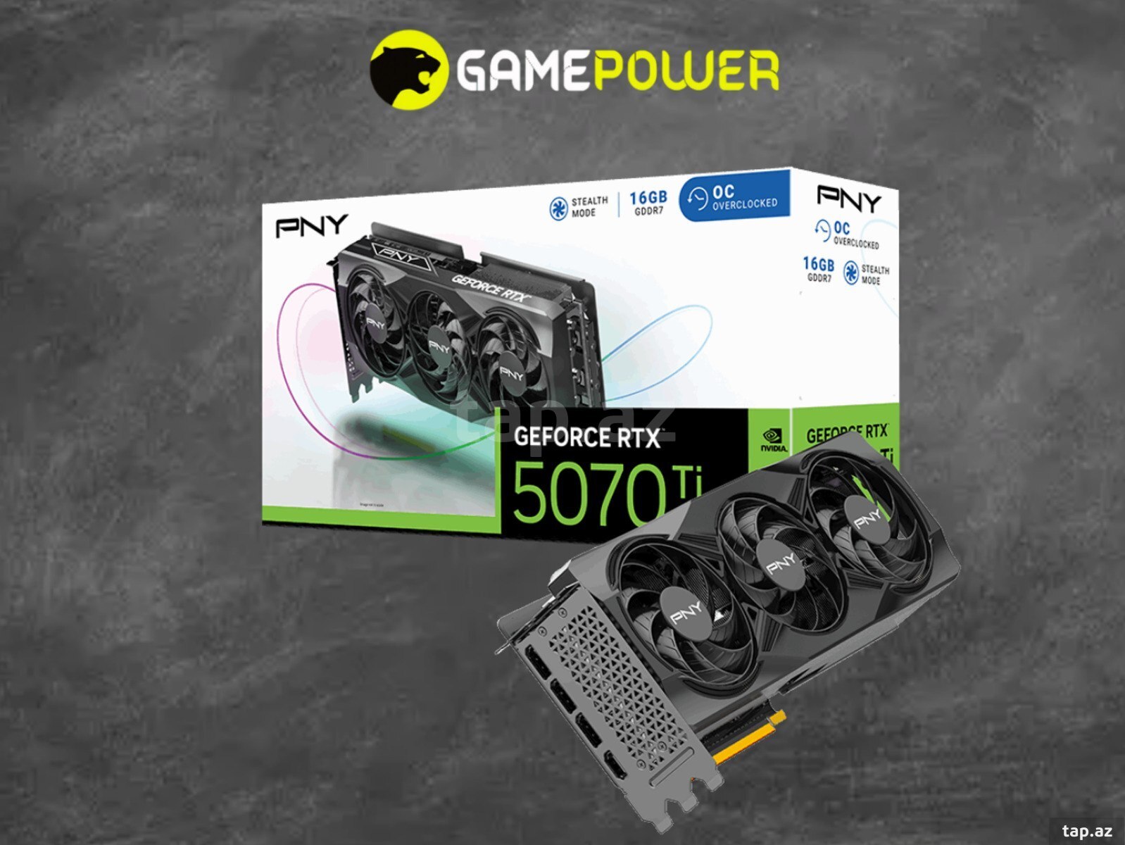 Video kart "PNY RTX 5070 Ti OC 16GB 256-bit "