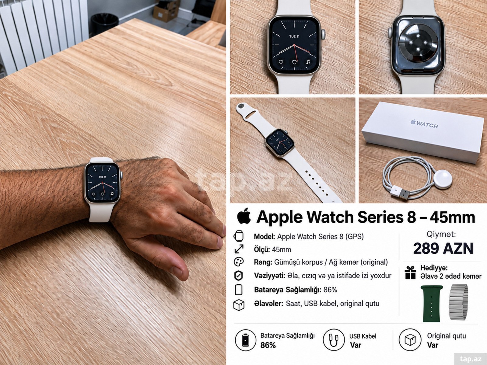 Apple Watch Series 8 Aluminum Silver 45mm