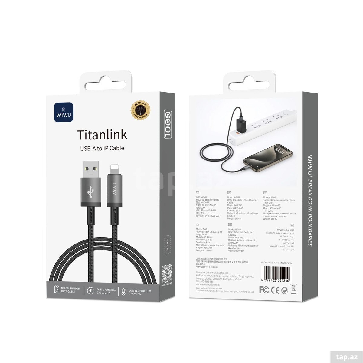 Wiwu - TITANLINK CHARGING CABLE WI-C055 A-L - 54240