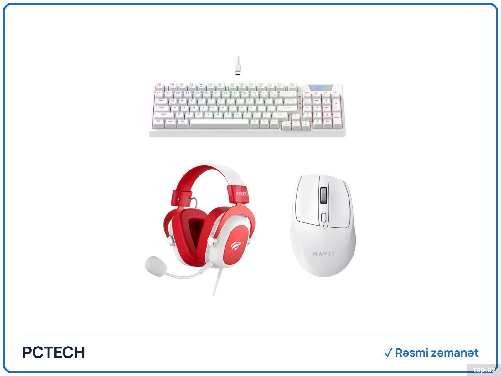 Havit H2002D Qulaqlıq + Havit KB885L-RU Keyboard + Havit MS61WB Mouse