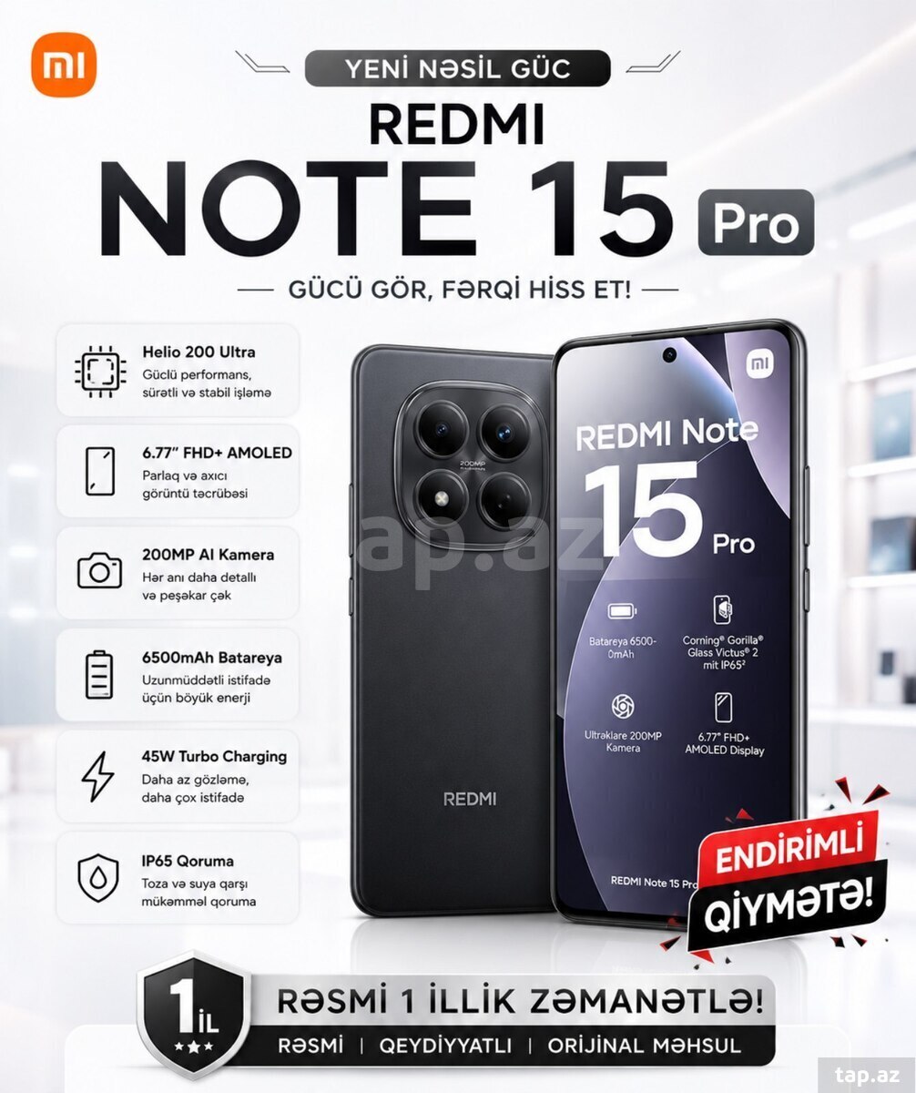 Xiaomi Redmi Note 15 Pro Black 256GB/8GB